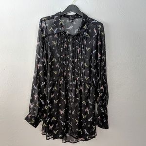Torrid sheer bird print tunic top 4